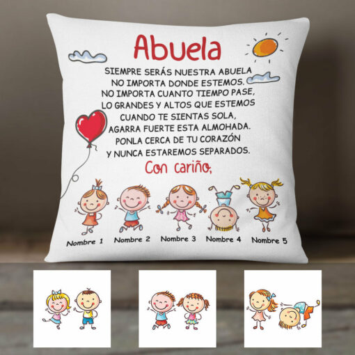 Personalized Grandma Spanish Abuela Pillow