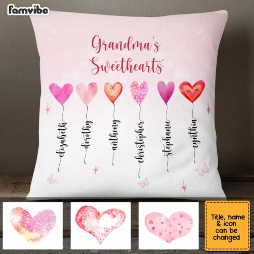 Personalized Grandma’ Sweethearts Pillow