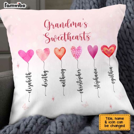 Personalized Grandma’ Sweethearts Pillow