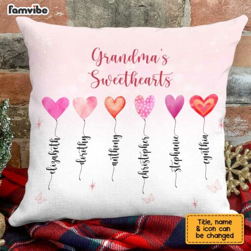 Personalized Grandma’ Sweethearts Pillow