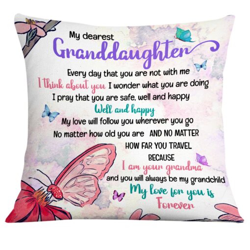 Personalized Grandma To My Granddaughter Pillow