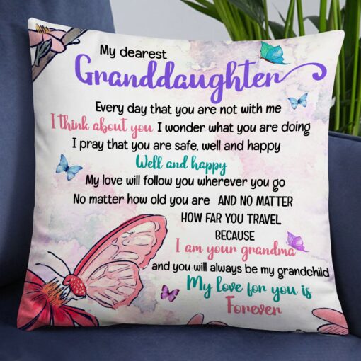 Personalized Grandma To My Granddaughter Pillow