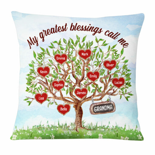 Personalized Grandma Tree Pillow