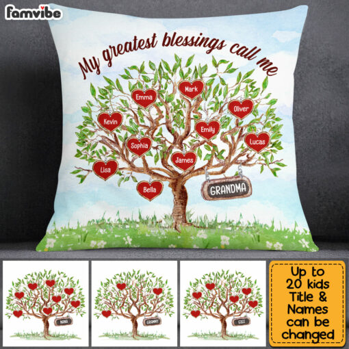 Personalized Grandma Tree Pillow