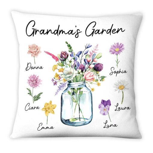 Personalized Grandma’s Garden Pillow