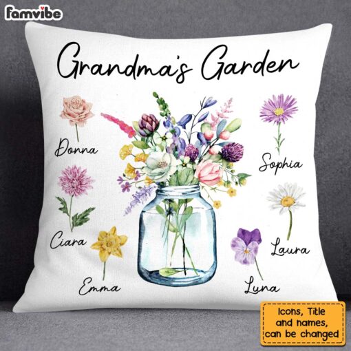 Personalized Grandma’s Garden Pillow