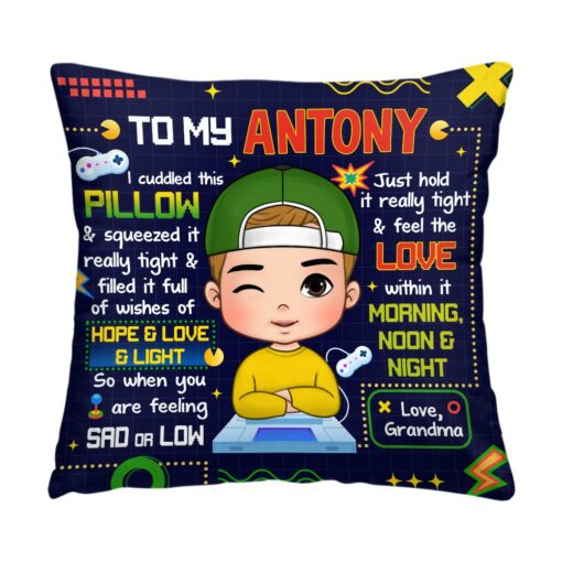 Personalized Grandson Gift To My Grandson Game Theme Pillow