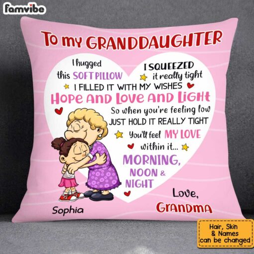 Personalized Grandson Granddaughter Pillow