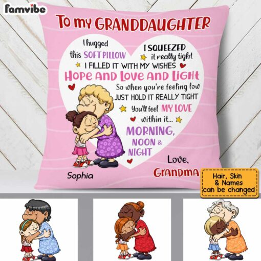 Personalized Grandson Granddaughter Pillow