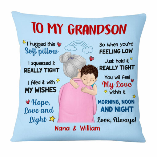 Personalized Grandson Pillow