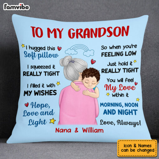 Personalized Grandson Pillow