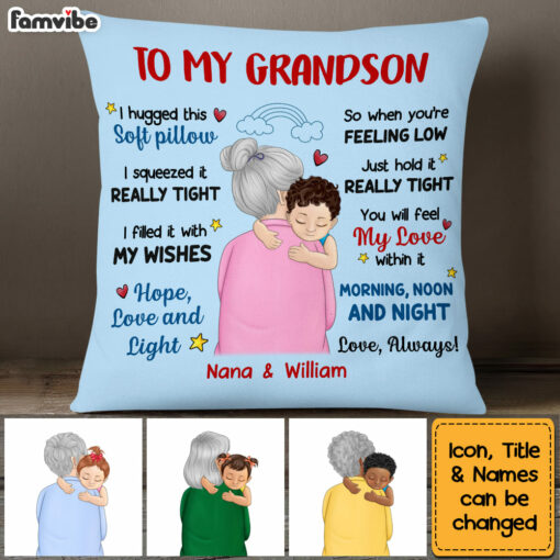 Personalized Grandson Pillow