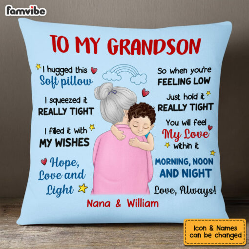 Personalized Grandson Pillow