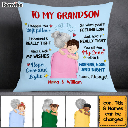 Personalized Grandson Pillow