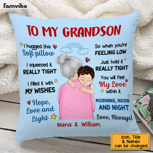 Personalized Grandson Pillow