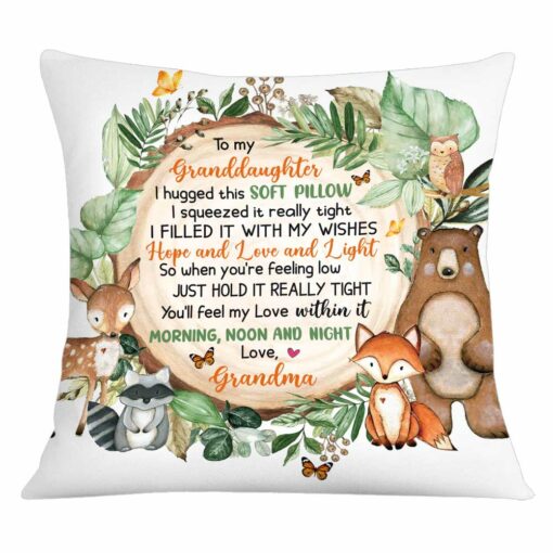 Personalized Grandson Woodland Jungle Animal Pillow