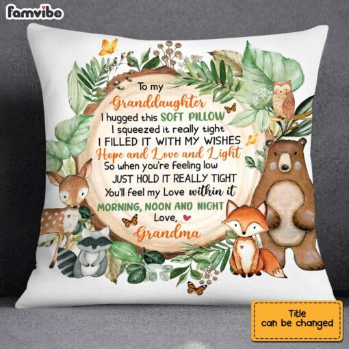 Personalized Grandson Woodland Jungle Animal Pillow