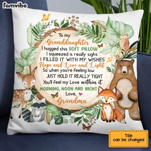 Personalized Grandson Woodland Jungle Animal Pillow