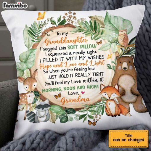 Personalized Grandson Woodland Jungle Animal Pillow