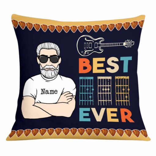 Personalized Guitar Dad Pillow