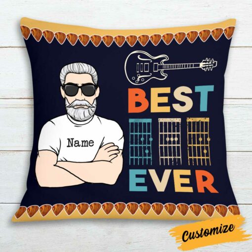 Personalized Guitar Dad Pillow