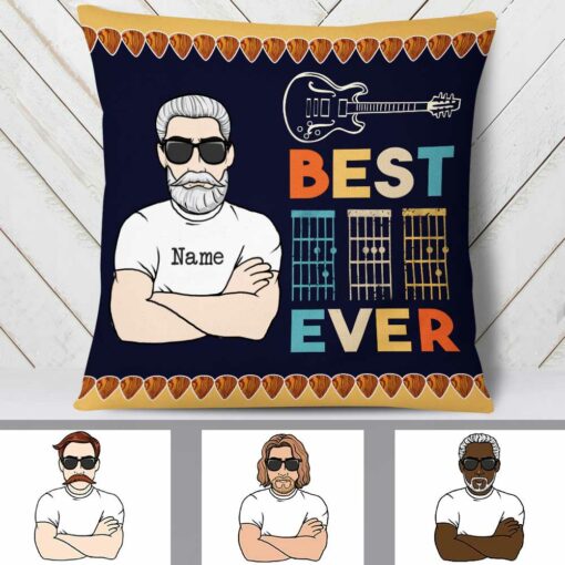 Personalized Guitar Dad Pillow