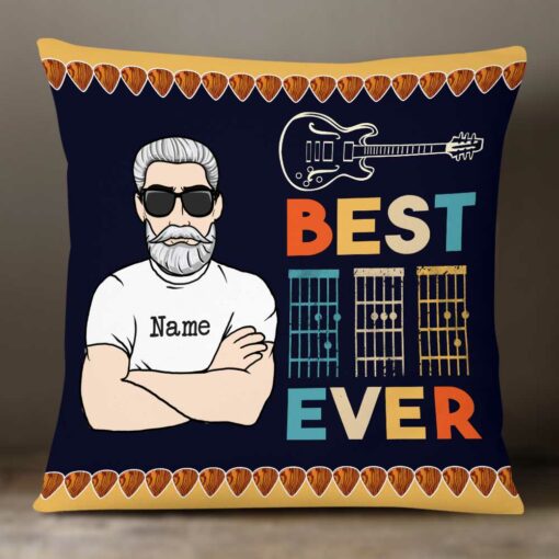 Personalized Guitar Dad Pillow