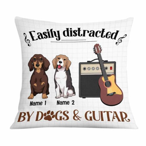 Personalized Guitar Dog Pillow