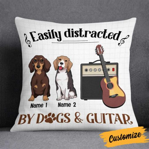 Personalized Guitar Dog Pillow