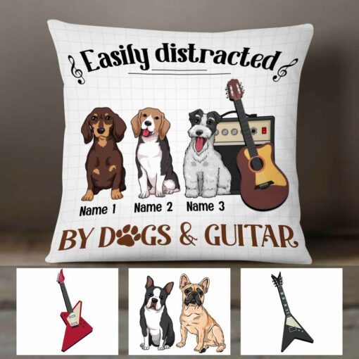 Personalized Guitar Dog Pillow