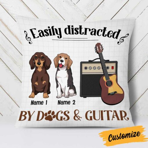 Personalized Guitar Dog Pillow