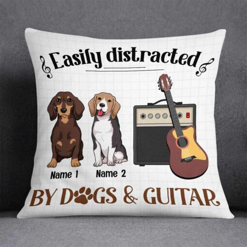 Personalized Guitar Dog Pillow