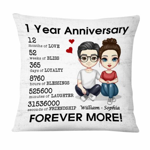 Personalized Happy Anniversary Pillow