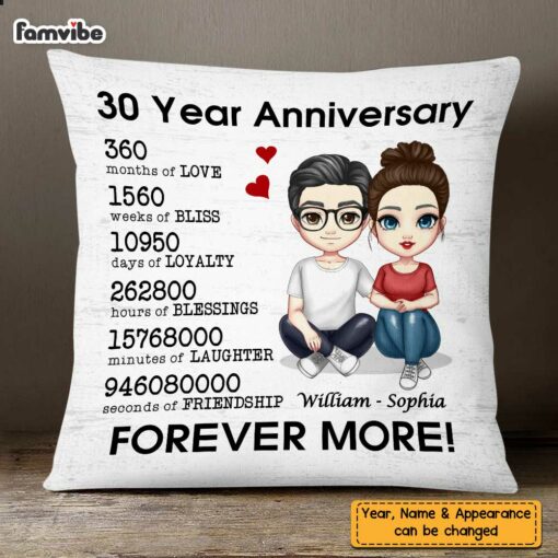 Personalized Happy Anniversary Pillow