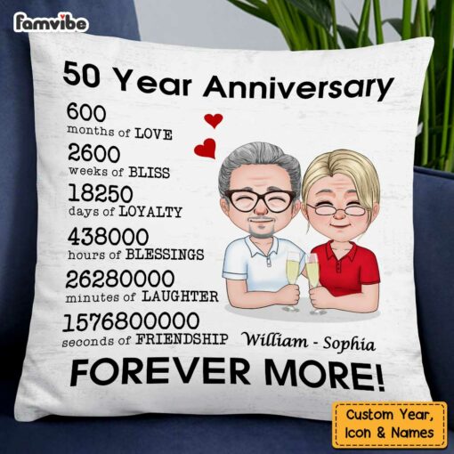 Personalized Happy Anniversary Pillow