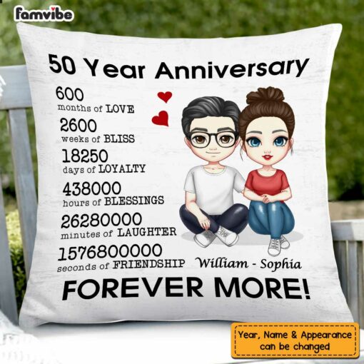 Personalized Happy Anniversary Pillow