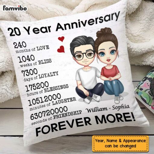 Personalized Happy Anniversary Pillow