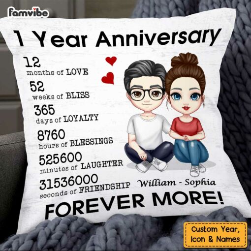 Personalized Happy Anniversary Pillow