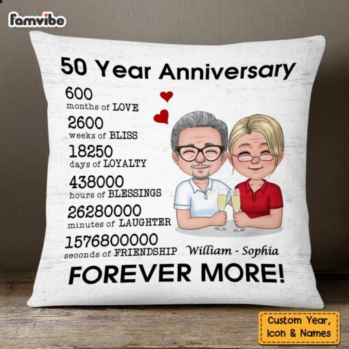 Personalized Happy Anniversary Pillow