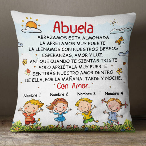 Personalized Happy Grandma Abuela Abuelita Spanish Pillow