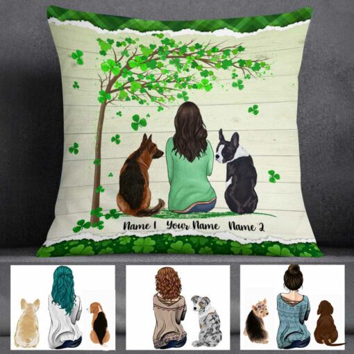 Personalized Happy Patrick’s Day Dog Mom Pillow