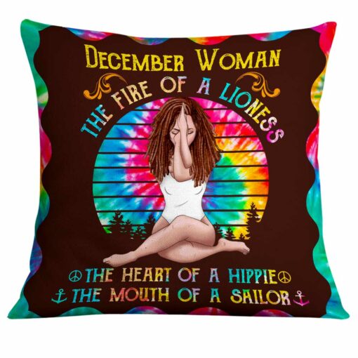 Personalized Hippie Girl Pillow