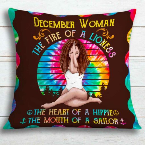 Personalized Hippie Girl Pillow