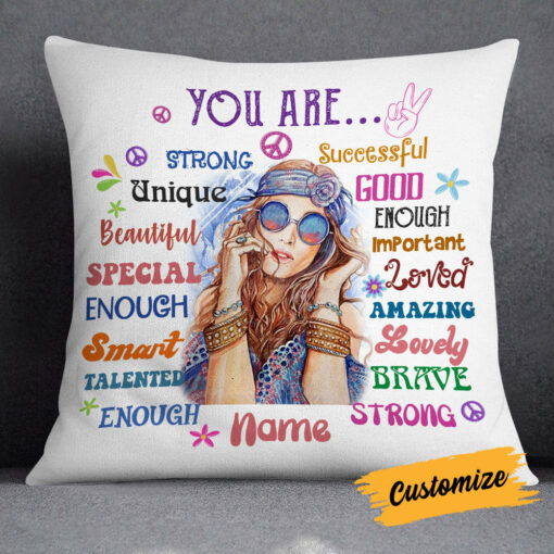 Personalized Hippie Girl You Are Pillow