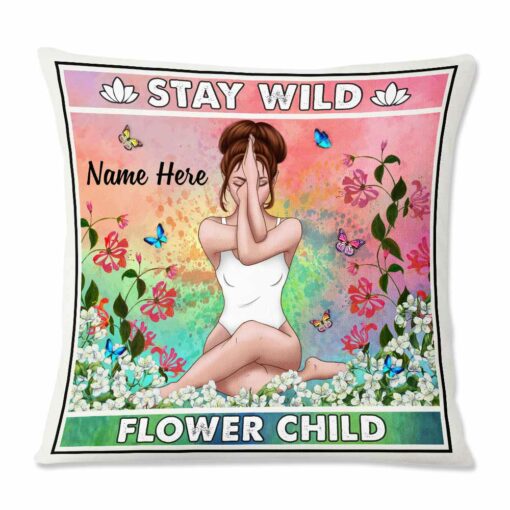 Personalized Hippie Stay Wild Pillow