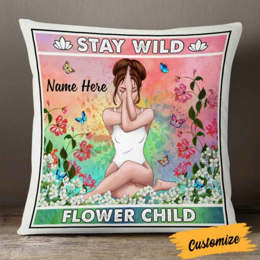 Personalized Hippie Stay Wild Pillow