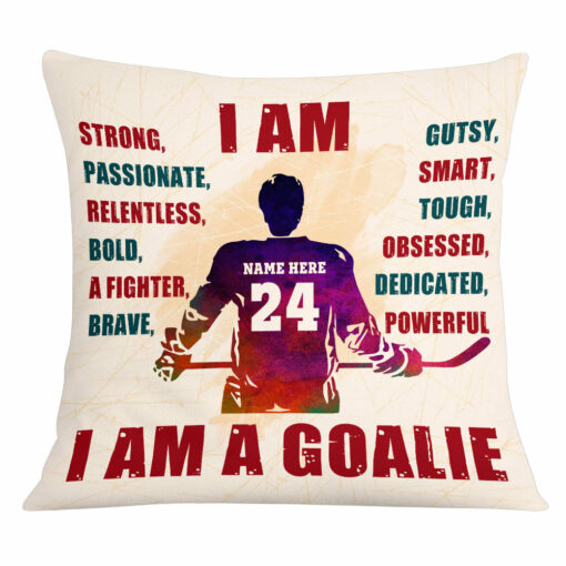 Personalized Hockey I Am Pillow