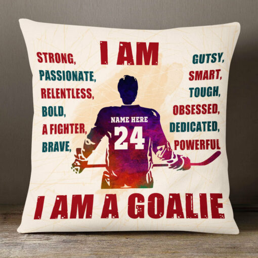 Personalized Hockey I Am Pillow