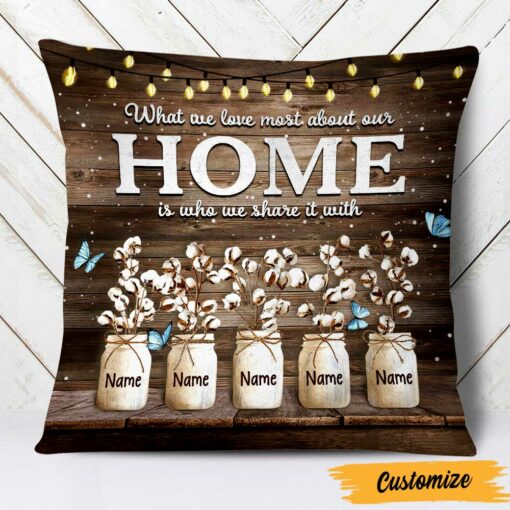 Personalized Home Family Christmas Pillow