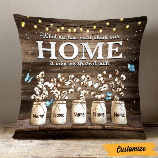 Personalized Home Family Christmas Pillow